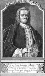Grabado de Joachim Georg Darjes